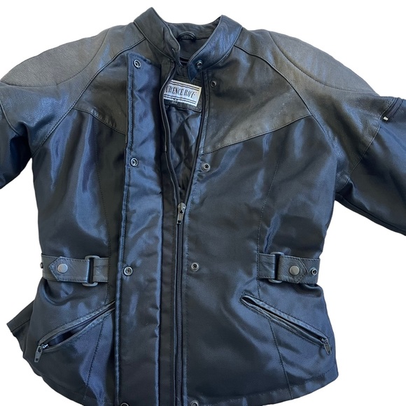 Laurence Roy Motorcycle Jacket Leather & Cordura Women’s Size XL - Picture 2 of 14